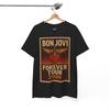 Bon Jovi Forever Tour 2026 T-Shirt Men Women Oversized Cotton Rock Band Graphic Tee Retro Heart Dagger Design Print Clothing Tee