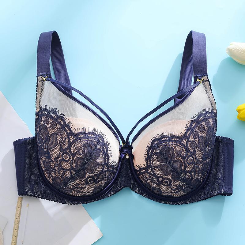 Cross Chest Plus Size Bra Women's Lace Sexy Push Up Bra U-shaped Plus Size Bra