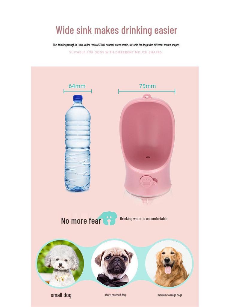 Portable Dog Water Bottle: Outdoor Travel Cup for Walking and Hydration.
