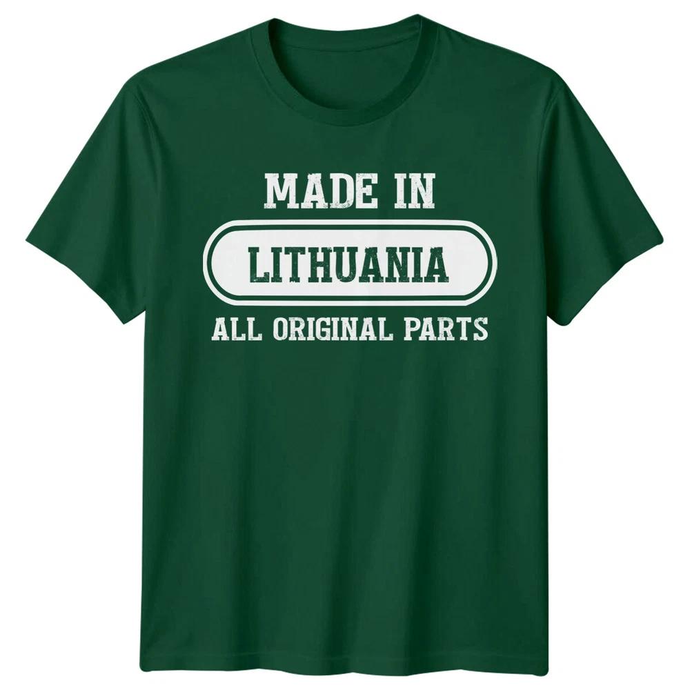 Made In Lithuania All Original Parts Unisexs TShirt Travel Tee S