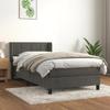 3130926 vidaXL Divan Bed and Mattress Dark Grey 80x200 Cm Velvet