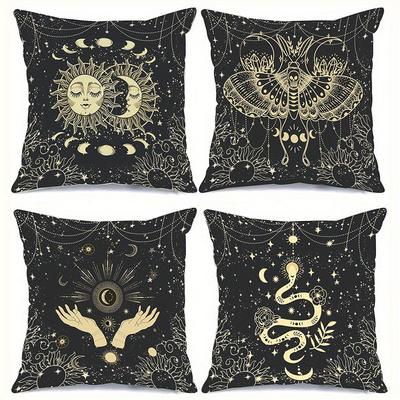 Sun and Moon Embrace On PillowcaseSuitable for Sofa Car Bedroom Decorative Cushion Cover Pillow Cover