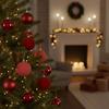 Christmas Tree Ornaments - SPRINGOS - Set of 9 - Unbreakable - 8.5 Cm - Burgundy