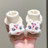 New Year Baby Shoes: Velvet-Lined Tiger Head Pre-Walkers (0-12 Months)