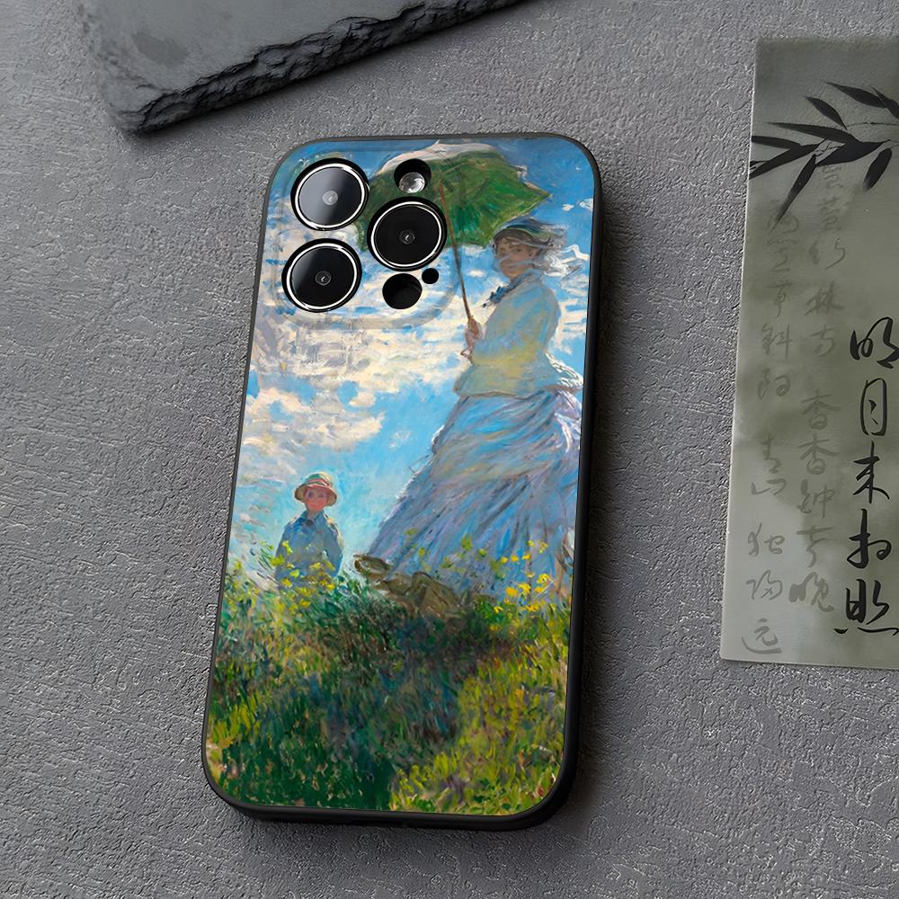 Claude Monet Impressionist Art Phone Case Funda For Iphone 13 17 16 11 15ProMax 14 12 Pro Xs Max Mini Xr X 7 8 6 6s Plus Covers