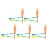 5pcs Hand Cranked Ball Toy Innovative Fun Classic Nostalgic Plastic Noisemaker  Balls for Bir