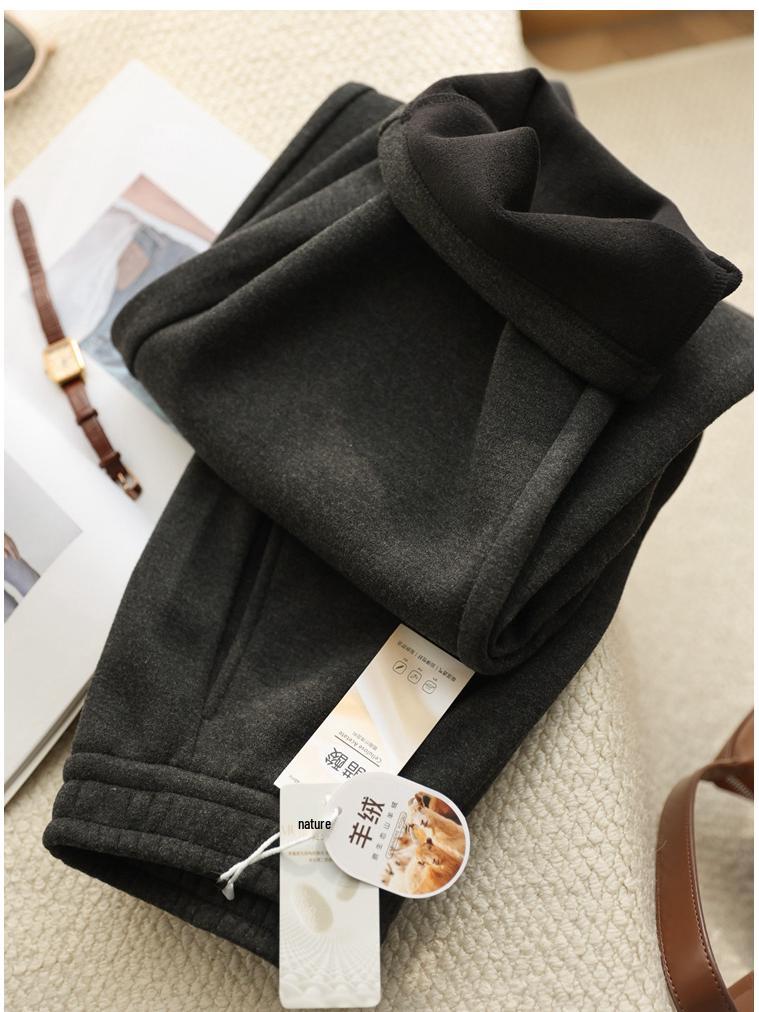 Women s Cashmere Soft Velvet Pants - 720g Thick Silk Acetate Wool Blend for Autumn/Winter. XL