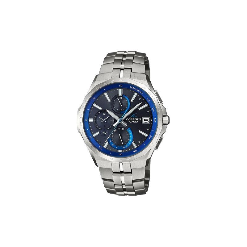 Casio OCEANUS series-Poseidon 5000, trendy, casual and versatile, classic pointer display, waterproof, quartz movement, titanium strap, OCW-S5000-1AJF