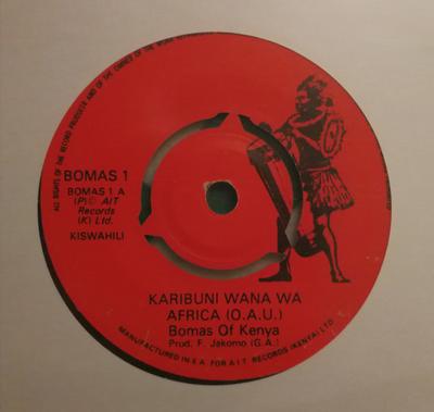 7-Zoll-Schallplatte BOMAS OF KENYA Karibuni Wana Wa Africa O.a.U.   BOMAS1 BOMAS OF KENYA Kenia Weltmusik Gebraucht