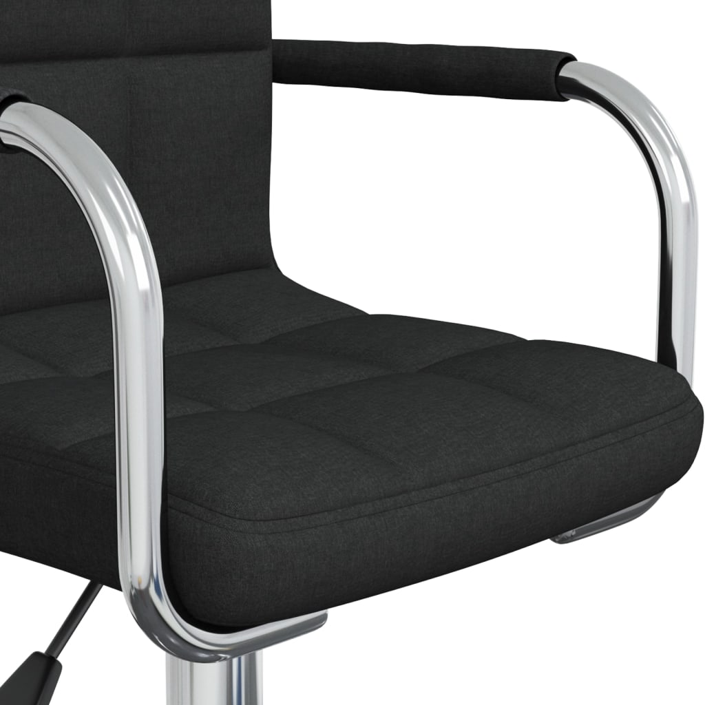 Dining Room Chair Swivel Black Fabric