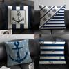 Oocean Sailor Pillow Case Pattern Printed Pillowcase For Living Room Sofa Cushion Cover  Bedroom Decor