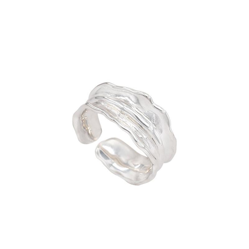 Unique Korean Style Smiley Face Geometric Open Adjustable Ring For Women Fashion