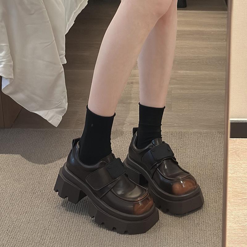 Retro British Style Black Loafers Women's Autumn 2025 New Thick-soled Thick-heeled Single Shoes Jk Small Leather Shoes