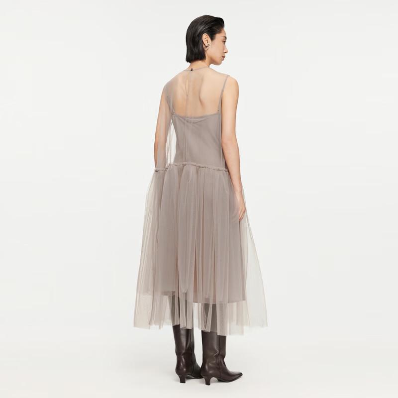 JNBY 2024 Autumn Mesh Sleeveless Dress