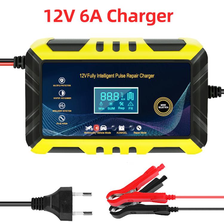 

Полностью автоматическое зарядное устройство для автомобильного аккумулятора 12 В-24 В 8 А 6 А импульсный ремонт ЖК-батареи зарядка для автомобильного свинцово-кислотного аккумулятора Agm Gel Wet
