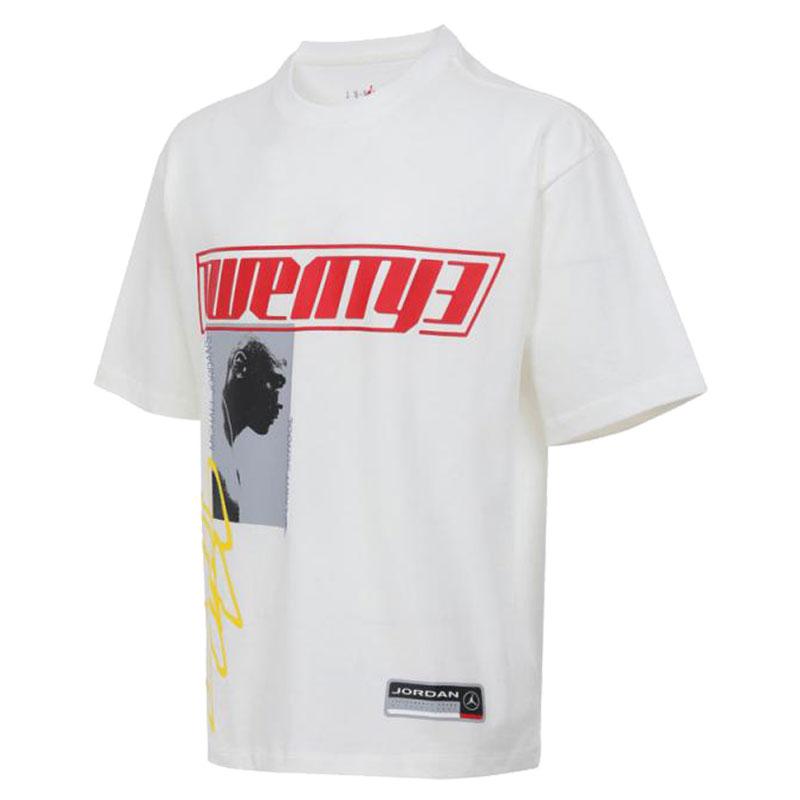 Jordan Essentials American Comfort Sports Crew Neck Short Sleeve T-Shirt Men Tops White HJ2367133