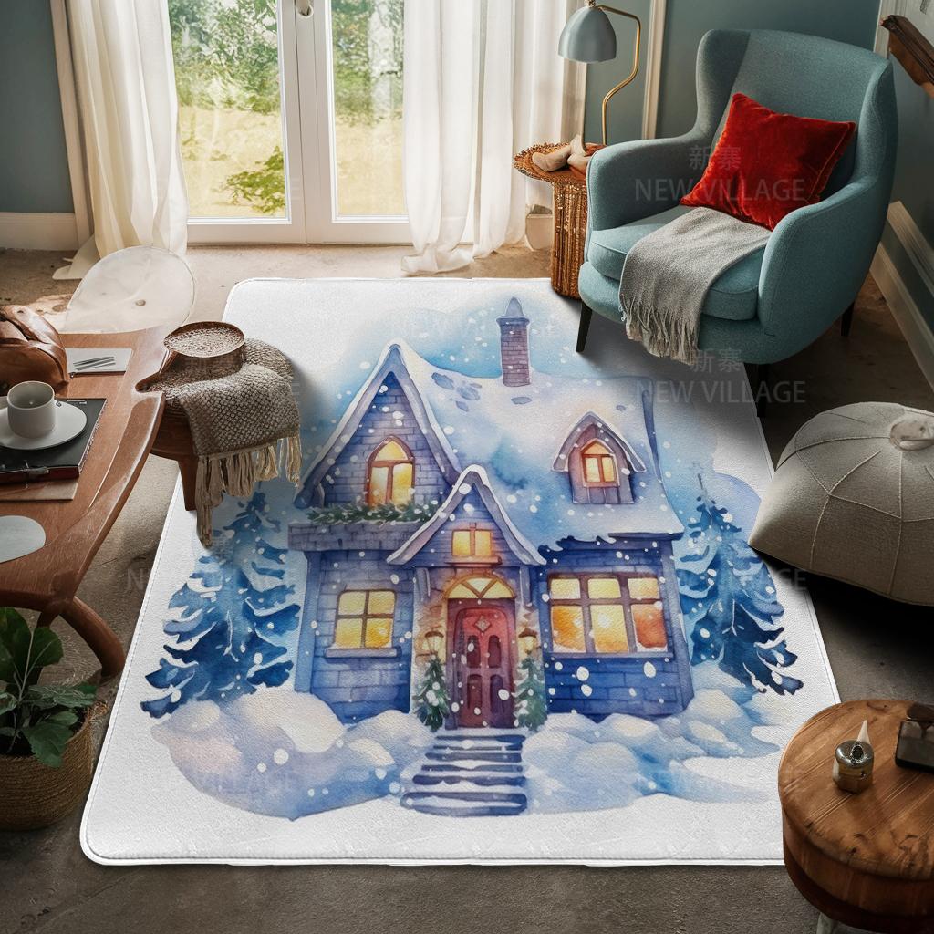 

Ковер у входа в дом Домашний коврик у двери Гостиная Ванная Комната Ноги ванная комната Нескользящие коврики с водопоглощением для ванной Счастливого Рождества зима 400mmx600mm