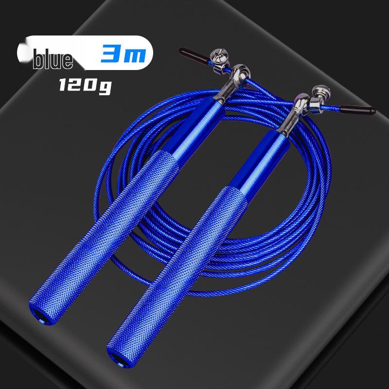 Aluminiumgriff Stahlseil Springseil für Fitness für Erwachsene & Prüfungstraining für Schüler - Professionelles Speed-Lagerdesign