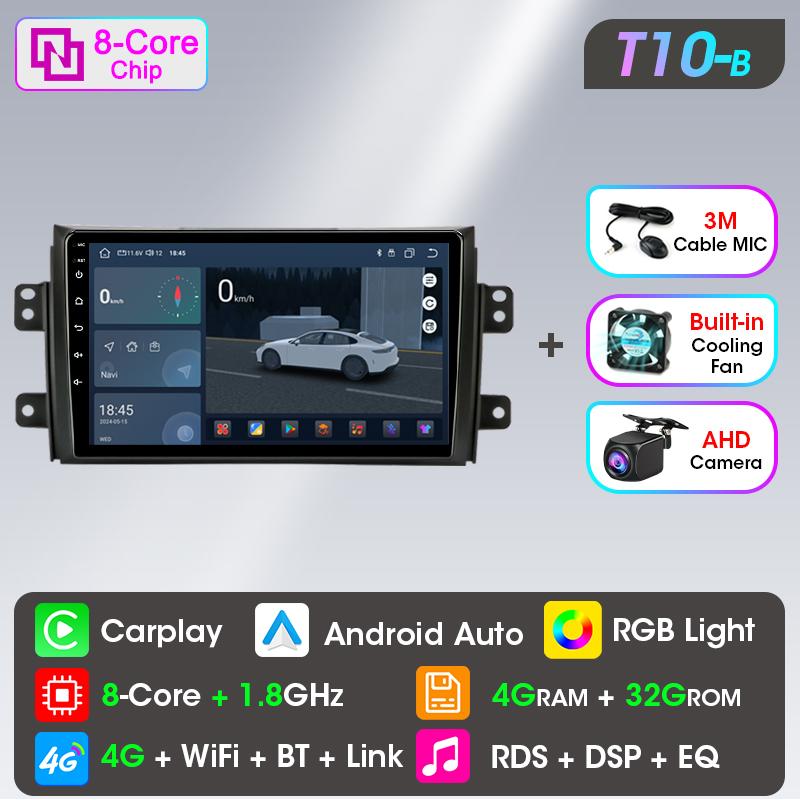 Srnubi 2Din Android autoradio pour Suzuki SX4 2006-2013 sans fil Carplay Android Auto lecteur multimédia Navigation GPS unité centrale