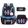Animation Cartoon Peripheral Primary And Secondary School Students Schoolbag Multi-Functional Large-Capacity Leisure Backpack Three-Piece Set