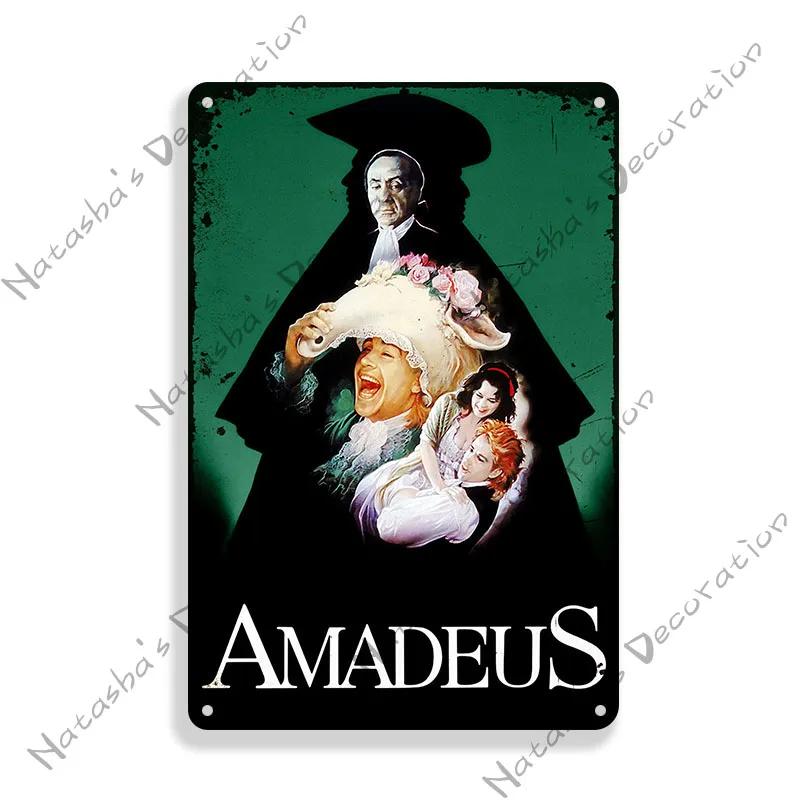Movie Amadeus Vintage Poster Decorative Metal Sign Decorative Plate Bar Club Cafe Metal Plaque Cafe Wall Decor Industrial Decor