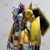 20cm Digimon Adventure Metalgreymon Upgraded Version 2.0 Gold & Black Anime Figure Model Statue Desktop Decoration