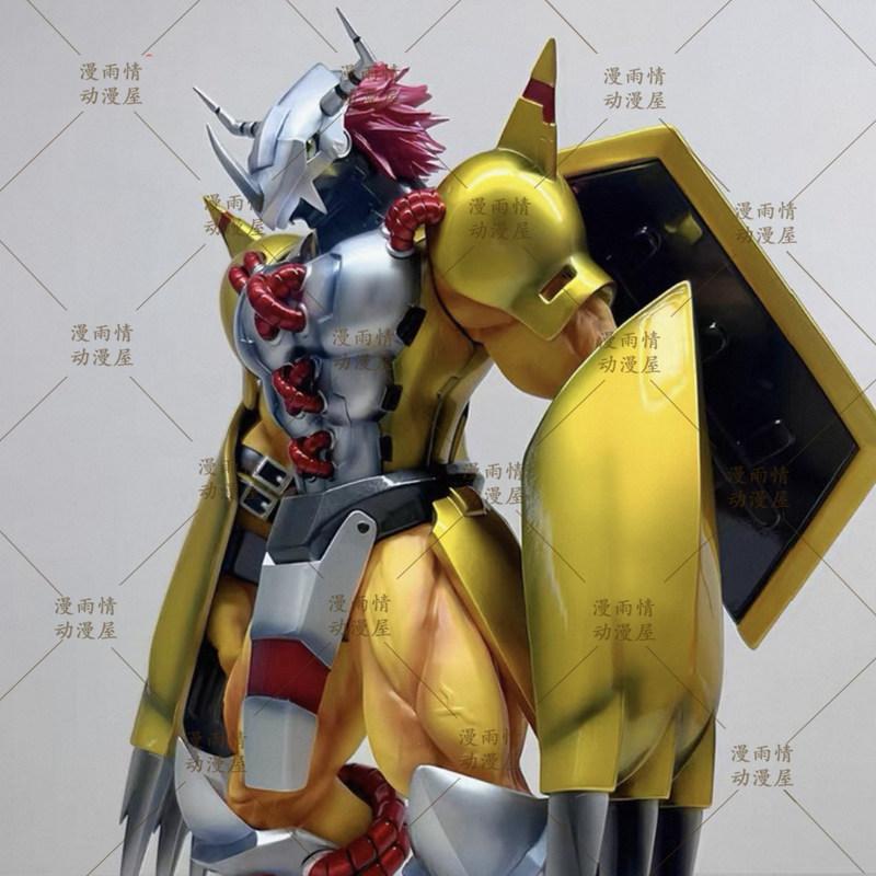20cm Digimon Adventure Metalgreymon Upgraded Version 2.0 Gold & Black Anime Figure Model Statue Desktop Decoration