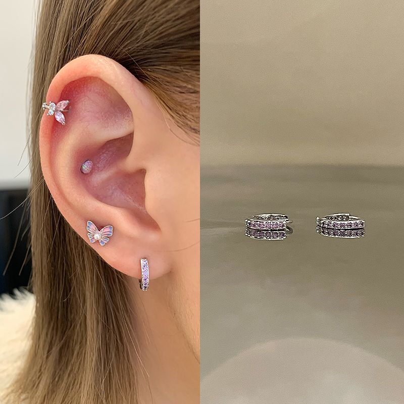 Ear Bone Nail Ear Bone Ring Medical Titanium Steel Ear Studs Ear Hole Titanium Alloy Female Ear Worm Nail Edge Unique Earrings Earrings