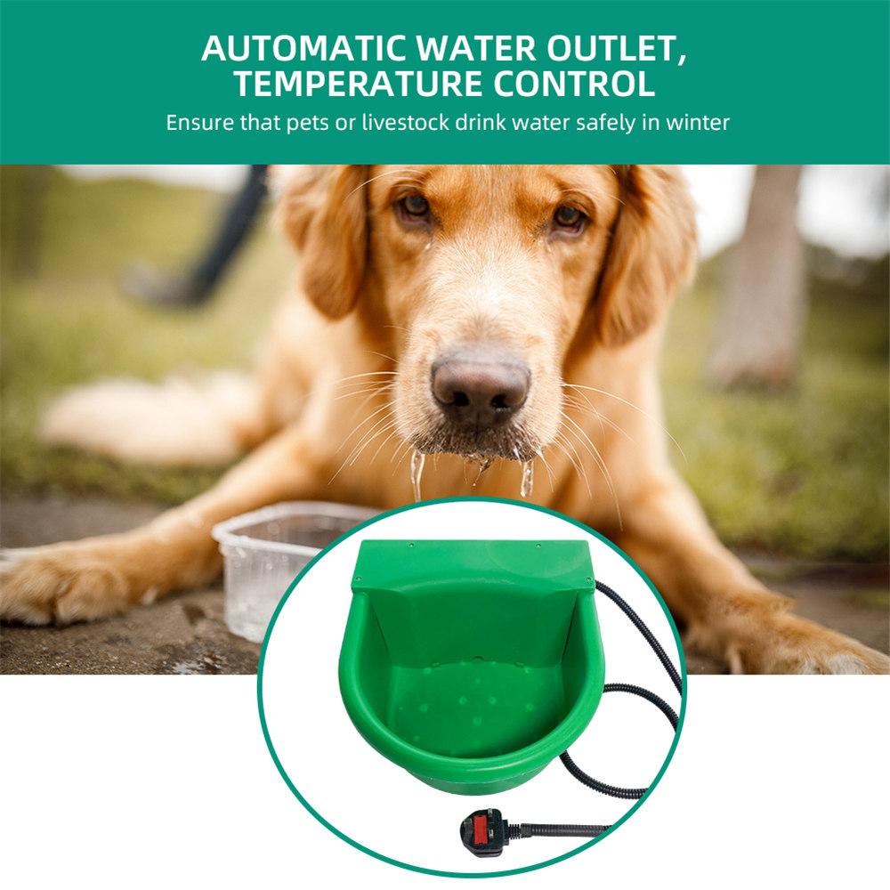 5L Automatic Heated Water Bowl With Cow Drinking Floating Ball Cattle Feeding Dispenser For Horse Sheep Dog Livestock Supplies
