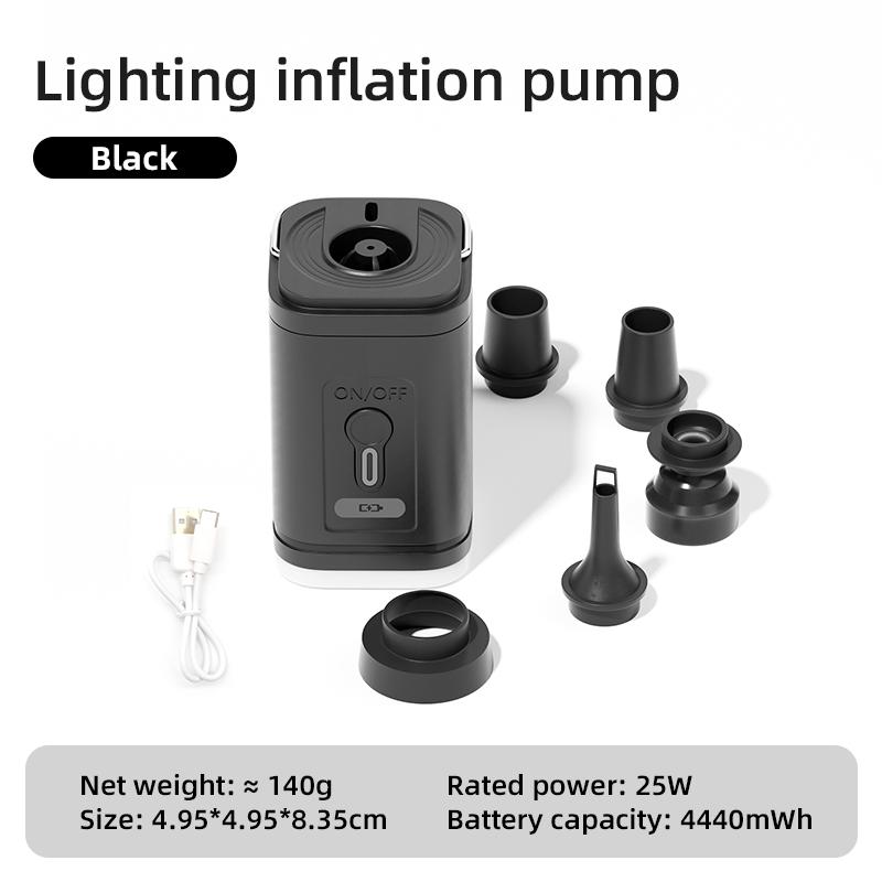 Rechargeable Electric Air Pump Wireless Outdoor Camping Inflator Deflator for Air Mattress Swimming Pool Portable Inflation Pump