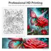 Frame Butterfly Painting By Numbers For Adults Kits Rose Flowers Picture Paint By Numbers Starter Kit For Home Wall Art 40x50cm