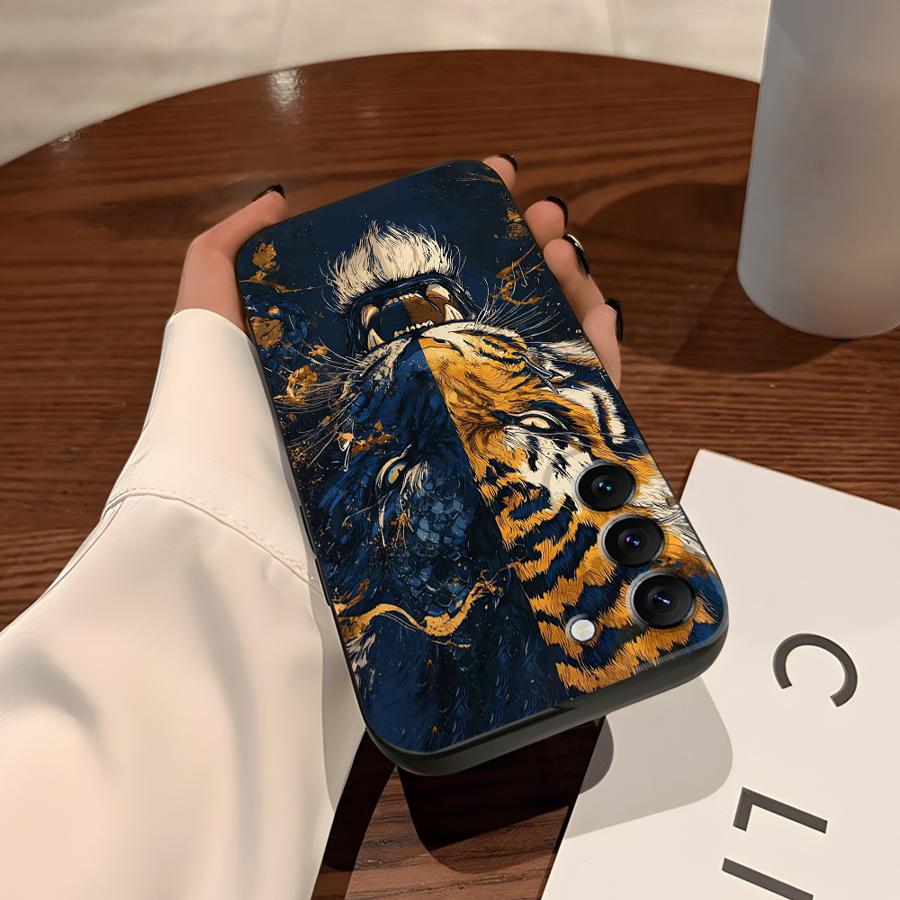 Case for Samsung Galaxy S26 Ultra S10 S9 S21 FE S25 Plus S20 Ultra S23 S24 Note 20 8 9 10 Funda Phone Cover Cool Cartoon Tiger