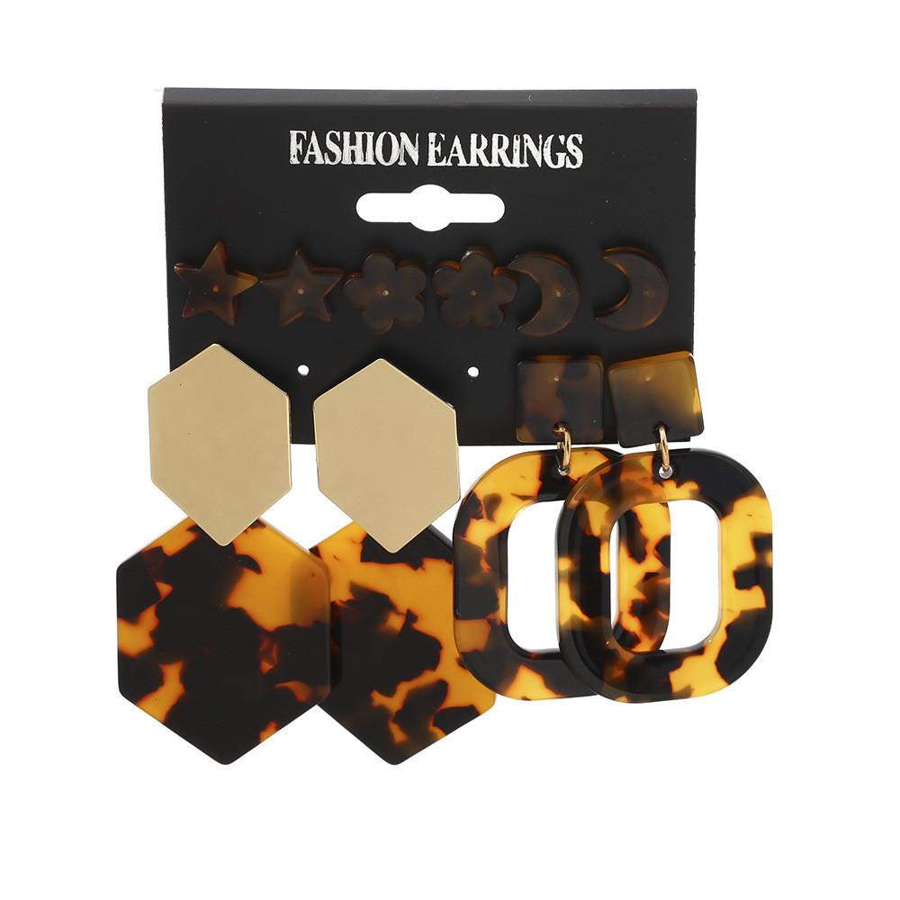 

Modern Print Leopard Acrylic Star Earrings For Women Perfect Promotions For