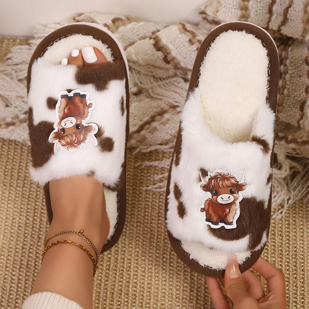 Hausschuhe, bequeme und warme Schuhe aus weichem Plüsch mit offenen Zehen, einfarbige Hausschuhe für den Innenbereich