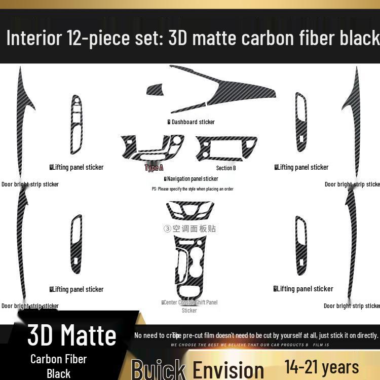 Frosted Glitter Anti-Scratch Film for Buick Envision Console Decoration
