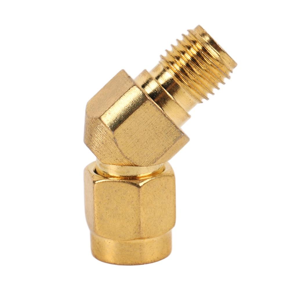 45 Degree Angle SMA Connector Gold Stable Connection Male to Female Connector Antenna Adapter Connector Coaxial Cables