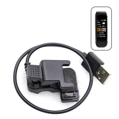Tw64 Voor Smartwatch Universele USB-Oplaadkabel Zwart 2/3 Pinnen Oplaadclip