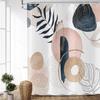 Bohemian Style Abstract Modern Floral Rose Face Shower Curtain 180X 180Cm Waterproof Shower Curtain With 12 Hooks