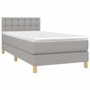 3140889 vidaXL Divan Bed with Mattress Light Grey 80x200 Cm Fabric