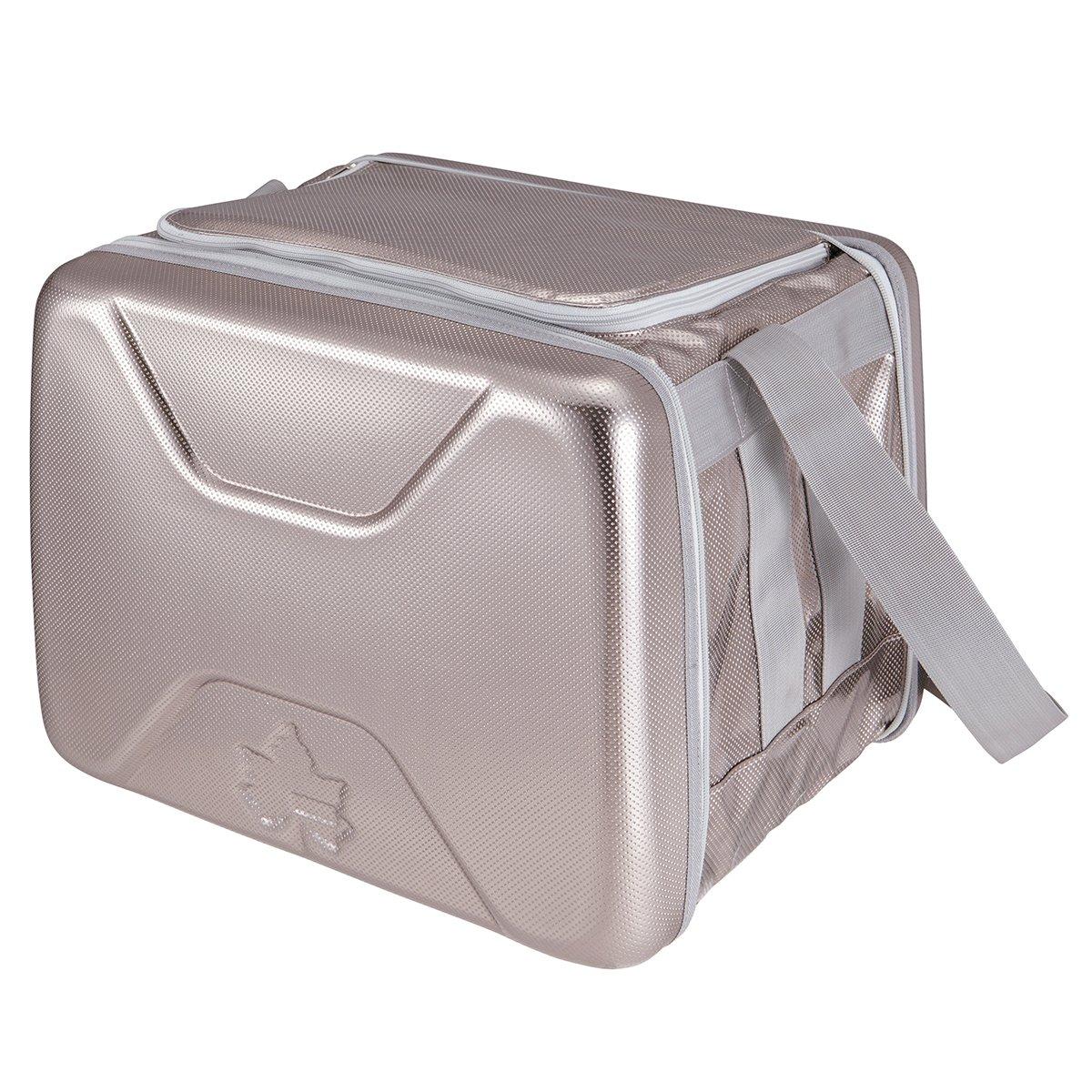 

LOGOS Hyper Cooler XL Size Foldable Cooler Ideal for Disaster Preparedness Sub-Zero Bag, (81670090), Silver, Box,