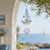 Shell Star Nautical Sailboat Wind Chime Tassel Hanging Ornaments Small Boats Models  Home Decor