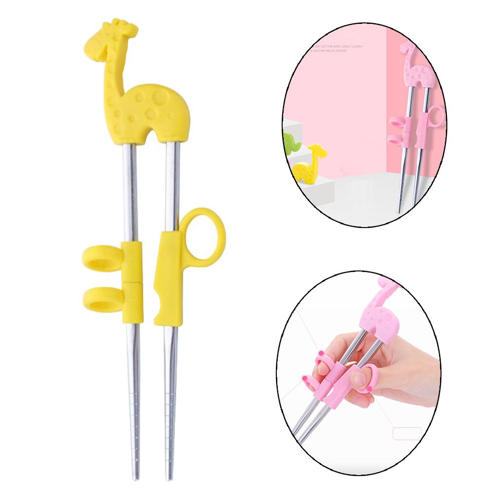 1Pair Kids Baby Beginner Chopsticks Hand Training Helper Chopstick Easy Use