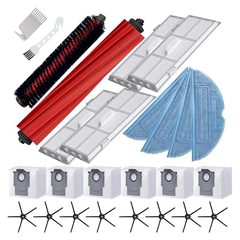 YCOC-For Roborock S7 Maxv Ultra / S7 Pro Ultra Vacuum Cleaner Main Side Brush Mop Cloth Hepa Filter Dust Bags Accessories