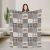 Tartan Plaid Fashion Blankets Fleece Autumn/Winter Multifunction Lightweight Throw Blanket for Bed Car Bedspread