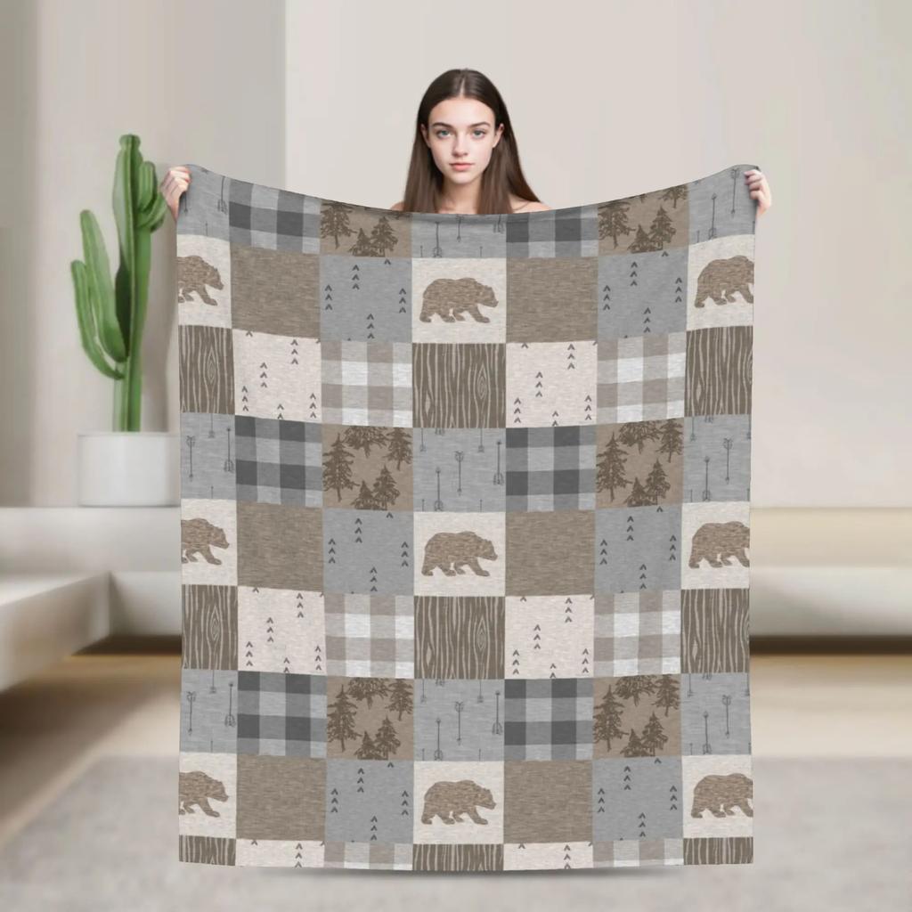 Tartan Plaid Fashion Blankets Fleece Autumn/Winter Multifunction Lightweight Throw Blanket for Bed Car Bedspread