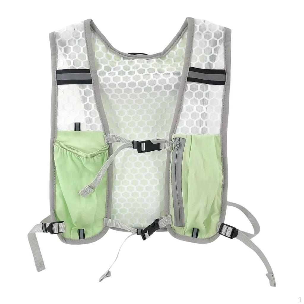 Sac à Dos d'Hydratation Gilet de Course Sac Poche à Eau Sac à Dos de Jour Respirant avec Bande Réfléchissante pour Trail