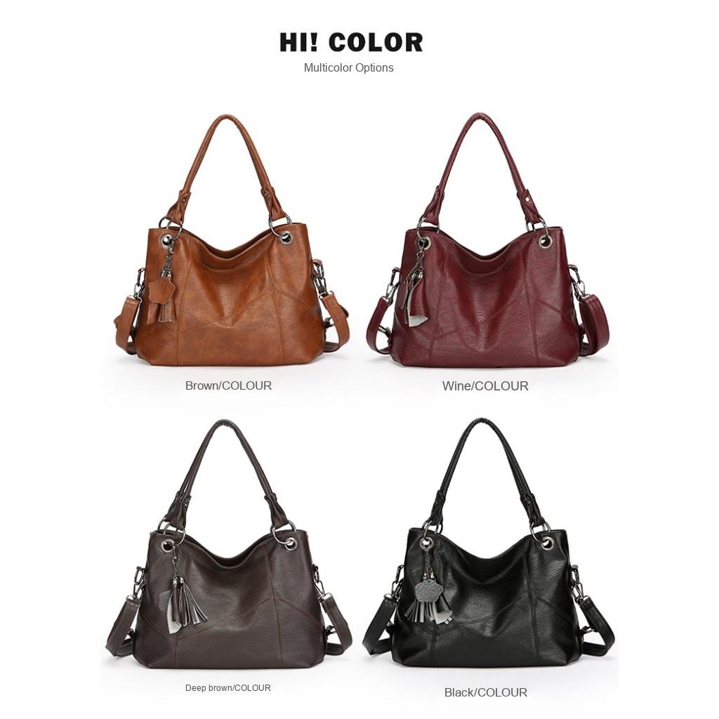 Handbag Women PU Large Capacity Adjustable Strap Daily