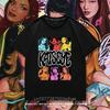 Girls Graphic Tshirt Suitable for Children Featuring KATSEYE Print Design Casual Short Sleeves Crew Neck