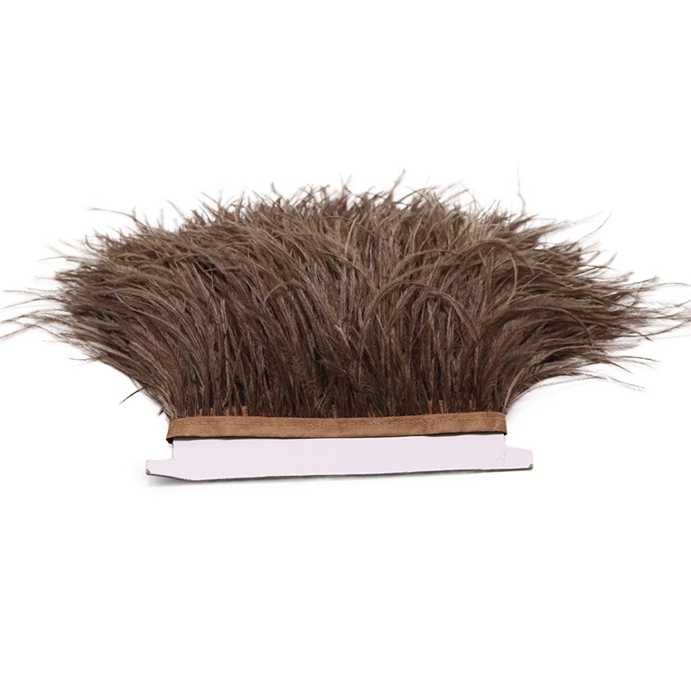 Feather1M 5M 10M 8-10cm Black White Ostrich Feather Trims Ribbon Multicolor Plume for Sewing Feathers Crafts  Dress Clothing Decoration