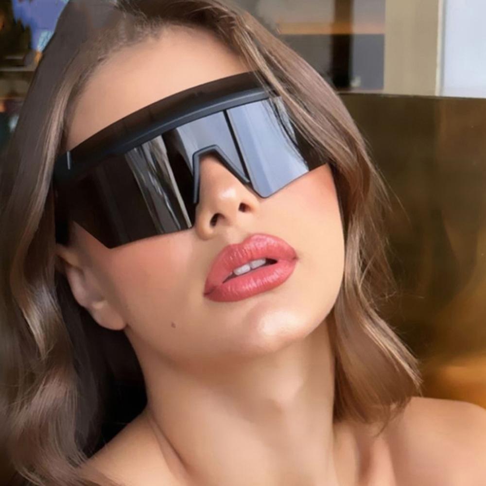 Oversized Wrap Around Sunglasses Goggle Women Men One Piece Shades Riding Cycling Sun Glasses Brand Designer Eyewear UV400 Oculo